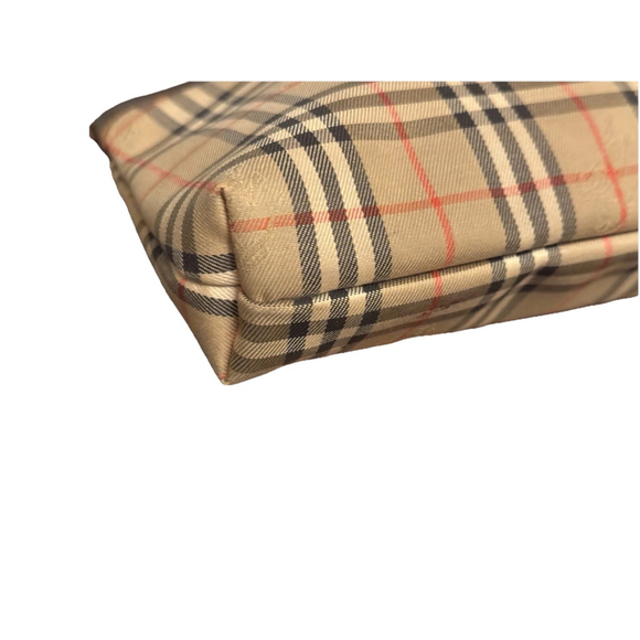 BURBERRY’s Nova Check Beige Canvas Pouch Clutch Vintage - Picture 7 of 11